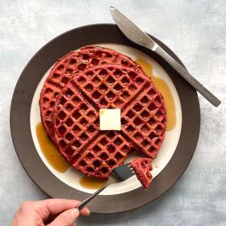 Red Velvet Beet Waffles