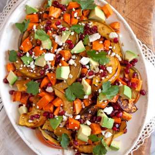 Roasted Sweet Potato and Acorn Squash Winter Salad