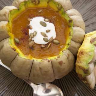 Spicy Acorn Squash and Apple Soup