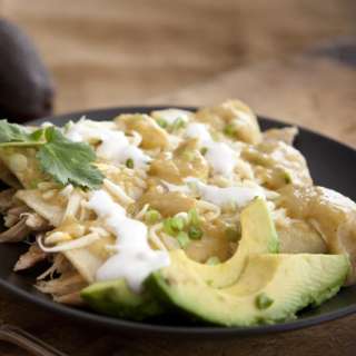 Enchiladas Verdes con Pavo (Green Chile Turkey Enchiladas)