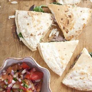 Carne Asada Spinach Quesadillas