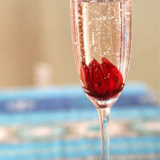 Sparkling Hibiscus Champagne Cocktail
