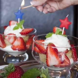 Bourbon Mint Julep Strawberry Shortcake with Mascarpone Topping
