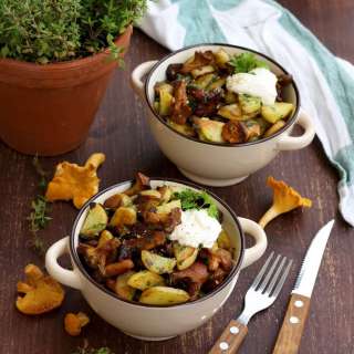Russian Pan-Fried Potatoes with Wild Mushrooms