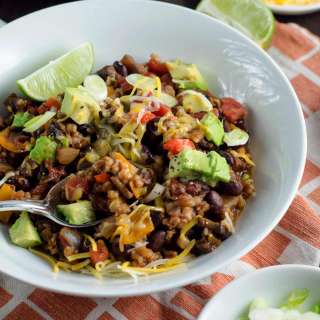 Smoky Black Bean Chili with Wheat Berries