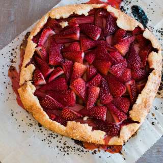Rhubarb and Strawberry Crostata