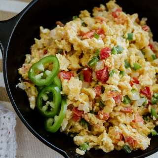 Huevos a la Mexicana (Mexican Style Scrambled Eggs)