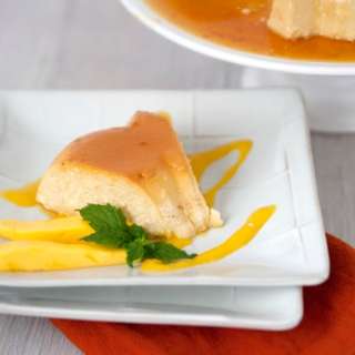 Mango Cheesecake Flan