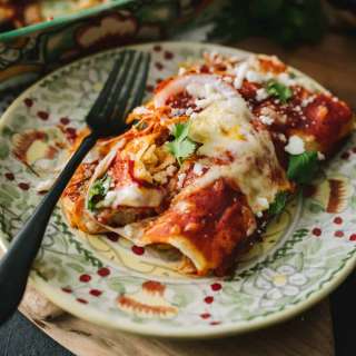 Vegetarian Rice & Black Bean Enchiladas