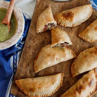 Baked Empanadas with Mexican Picadillo and Cheese