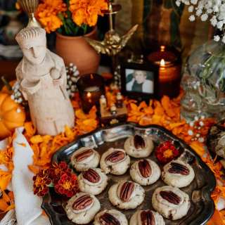 Double Pecan Thumbprint Cookies
