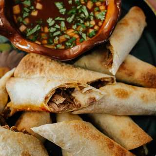 Baked Beef Flautas with Birria