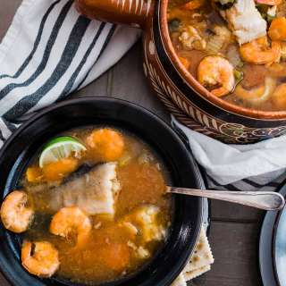 Caldo de Pescado y Camaron (Fish and Shrimp Soup)