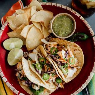 Cod Fish Tacos with Cabbage Slaw
