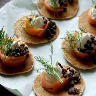 Russian Style Mini Buckwheat Pancakes