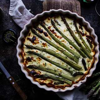 Asparagus Quiche with Sweet Potato Crust