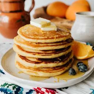 Fluffy Buttermilk Pancakes With Orange