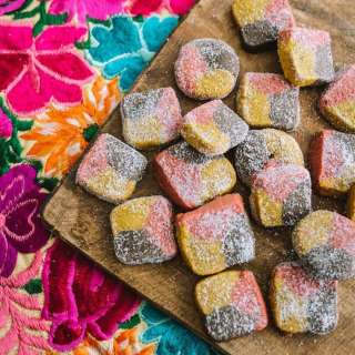 Polvorones (Tri-Color Mexican Sugar Cookies)