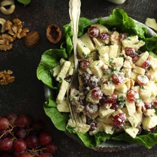 Healthy Waldorf Salad with Apple Vinegar Dressing