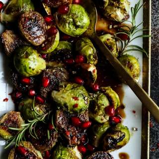 Pan Seared Balsamic Glazed Brussels Sprouts