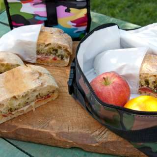 Mozzarella, Ham, and Pesto Panini