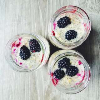 Blackberry Protein Overnight Oats