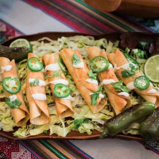Slow Cooker Pork Tinga Flautas