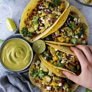 Grilled Zucchini and Corn Tacos