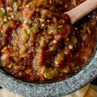 Homemade Salsa with Green Chiles and Tomatoes