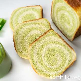 Vegan Coconut Pandan Bread Swirl