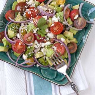 Avocado and Tomato Salad with Feta Cheese