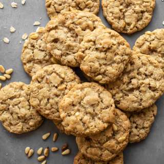Brown Butter Oatmeal Pine Nut Cookies