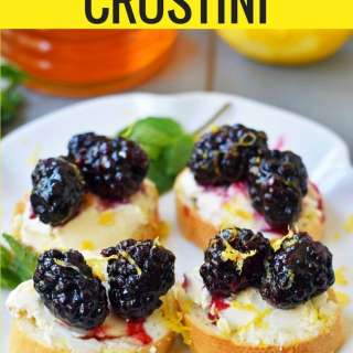 Blackberry and Lemon Mascarpone Crostini