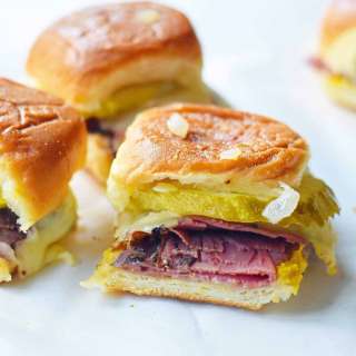 Hot Pastrami and Swiss Tailgate Sliders