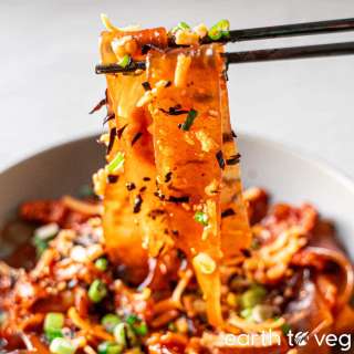 Spicy Glass Noodles with Buldak Hot Sauce