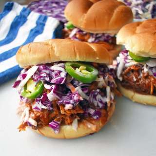 Slow Cooker Dr. Pepper Pulled Pork Sandwich