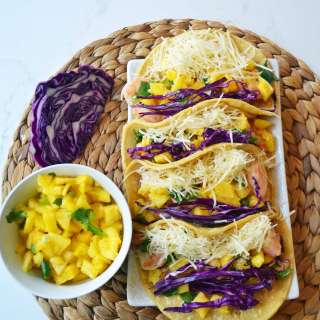 Honey Lime Shrimp Tacos with Pineapple Salsa