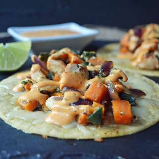 Chicken Poblano Sweet Potato Tacos