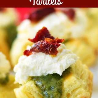 Pesto Parmesan Sundried Tomato Tartlets