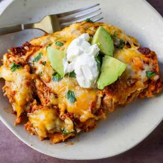 Red Chile Chicken Enchiladas