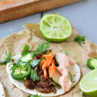 Slow Cooker Korean Beef Tacos