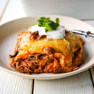 Stacked Beef Enchiladas