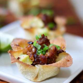 Crispy Pork Wonton Cups