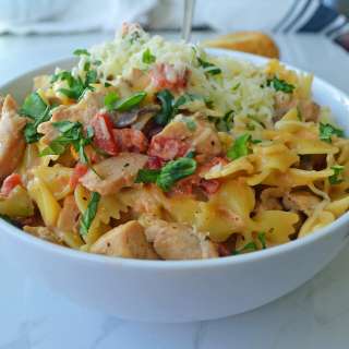All Dressed Up Bowtie Chicken Pasta