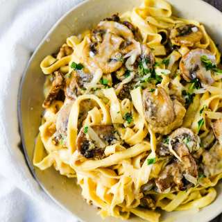 Creamy Mushroom Fettuccine