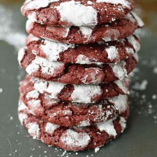 Red Velvet Crinkle Cookies
