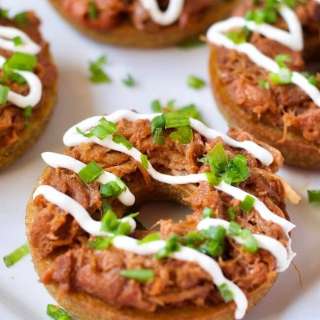 "Loaded" Barbecue Sweet Potato Donuts