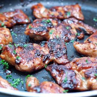 Maple Soy Glazed Chicken Thighs