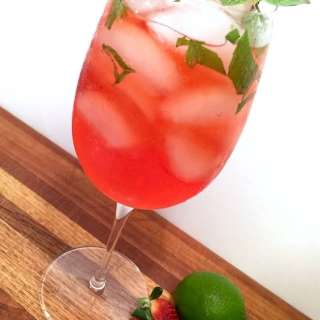 Basil Strawberry Sauvignon Spritzer