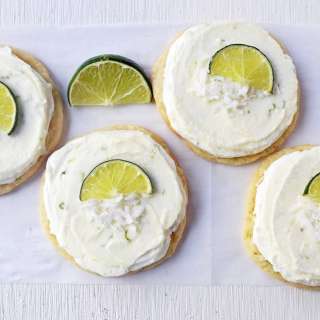 Key Lime Cookies with Coconut Lime Frosting